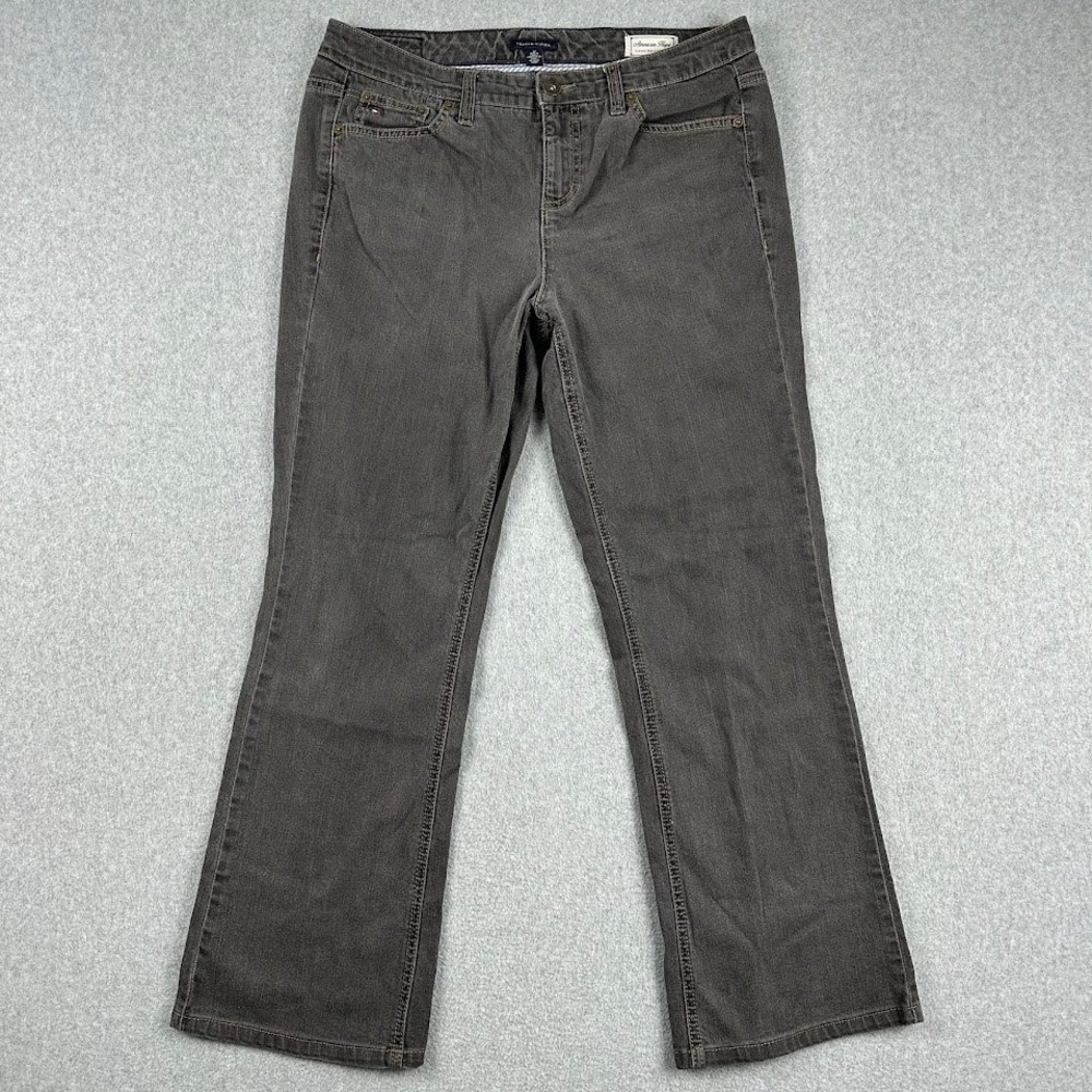 Tommy Hilfiger Womens Bootcut Jean Size 12 American Hope Classic Rise Black Gray